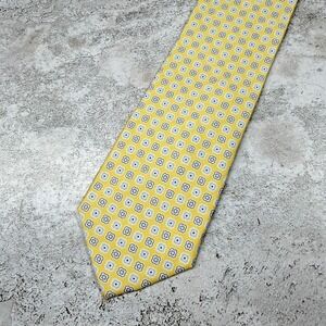 Tommy Hilfiger Silk Tie Mens One Size Yellow Geometric Made In China Necktie